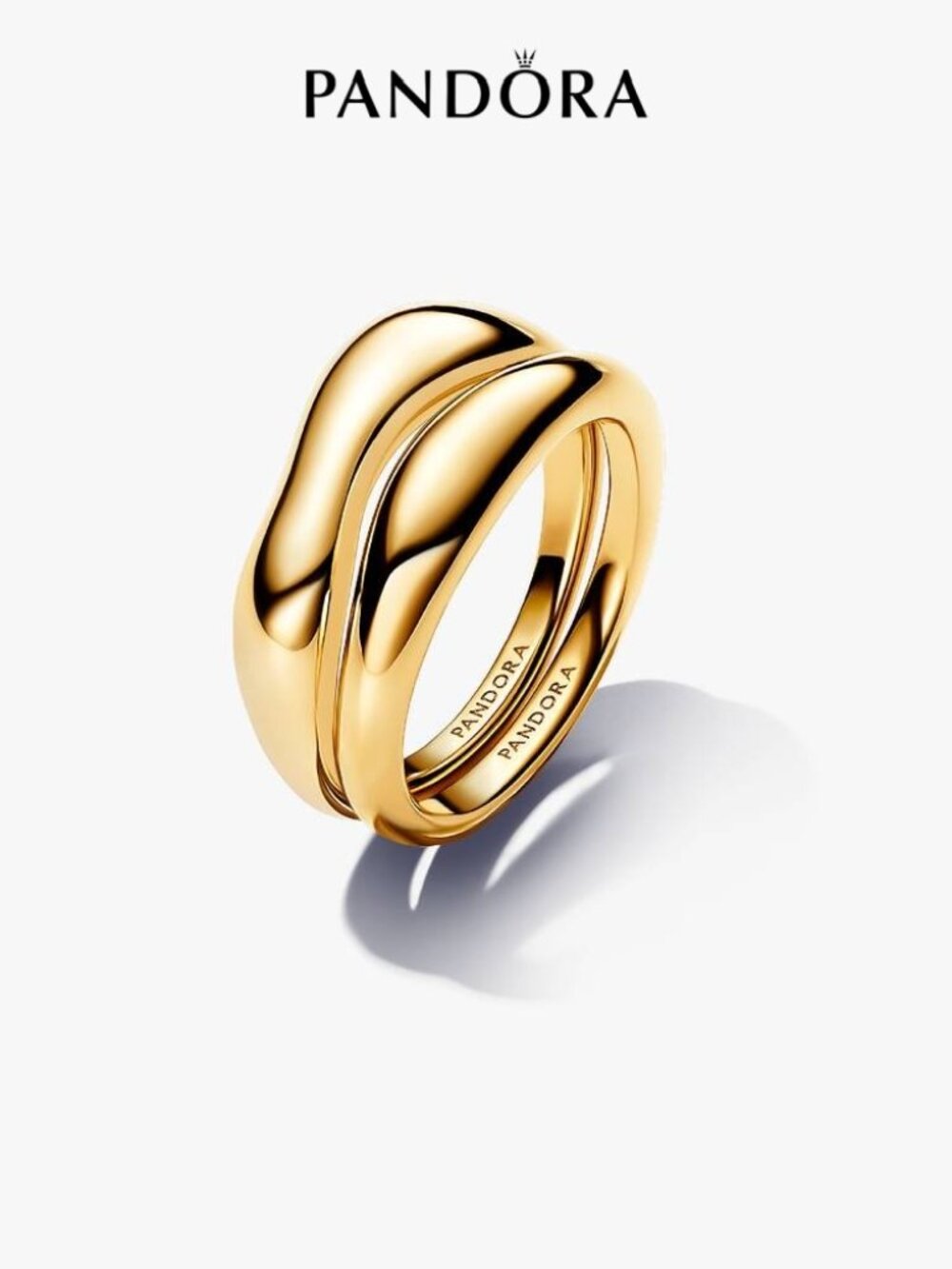Pandora Organically Shaped Stacking Rings